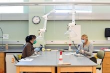 Students in a science lab
